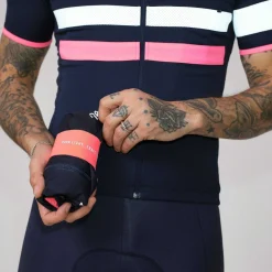 Sale Rapha Men'S Brevet Gore-Tex Rain Jacket Dark Navy/High-Vis Pink/White