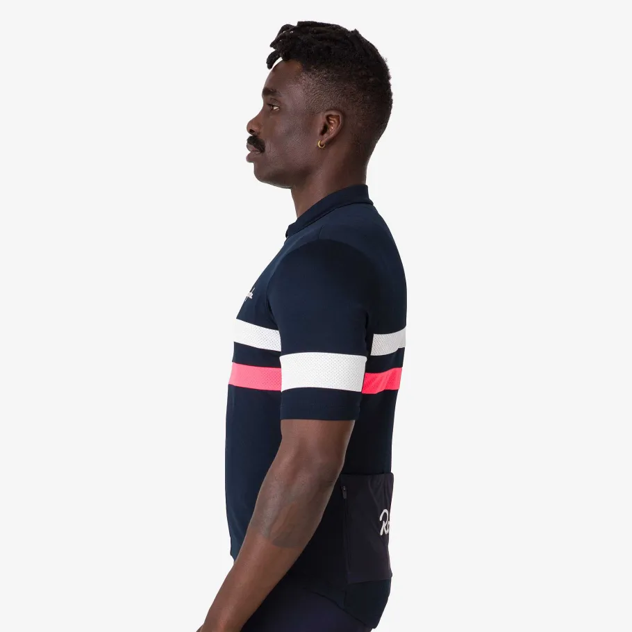 Best Sale Rapha Men'S Brevet Jersey Dark Navy/High-Vis Pink/White