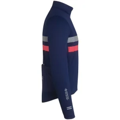 Best Sale Rapha Men'S Brevet Long Sleeve Gore-Tex Infinium Jersey Navy/Hi-Vis Pink