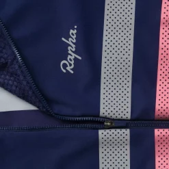 Best Sale Rapha Men'S Brevet Long Sleeve Gore-Tex Infinium Jersey Navy/Hi-Vis Pink