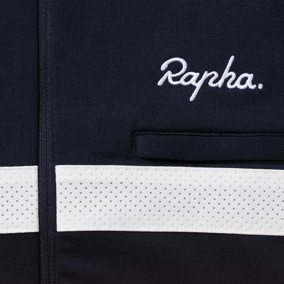 Sale Rapha Men'S Brevet Long Sleeve Jersey Dark Navy/High-Vis Pink/White
