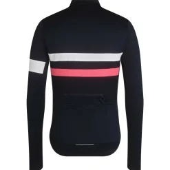Sale Rapha Men'S Brevet Long Sleeve Jersey Dark Navy/High-Vis Pink/White