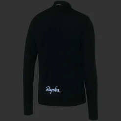 New Rapha Men'S Explore Long Sleeve Zip Neck Tech T-Shirt Black/Black
