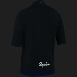 Sale Rapha Men'S Explore Zip Neck Technical T-Shirt Dark Navy/Off-White