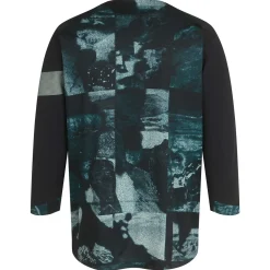 Hot Rapha Men'S Printed Trail 3/4 Sleeve Jersey Black/Blue Green
