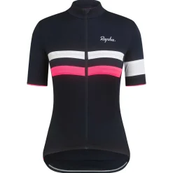 Cheap Rapha Women'S Brevet Jersey Dark Navy/High-Vis Pink