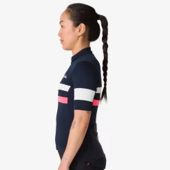 Outlet Rapha Women'S Brevet Jersey Dark Navy/High-Vis Pink/White