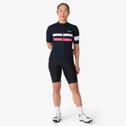 Outlet Rapha Women'S Brevet Jersey Dark Navy/High-Vis Pink/White