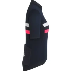 Outlet Rapha Women'S Brevet Jersey Dark Navy/High-Vis Pink/White