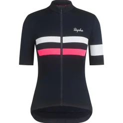 Outlet Rapha Women'S Brevet Jersey Dark Navy/High-Vis Pink/White