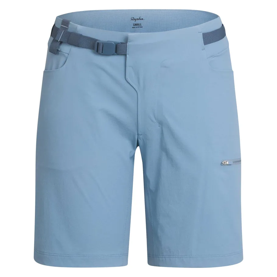 New Rapha Women'S Explore Shorts Grey Blue/Blue