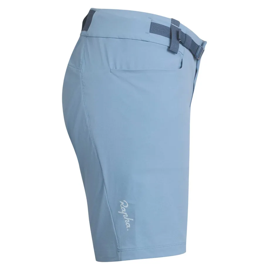 New Rapha Women'S Explore Shorts Grey Blue/Blue