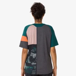 Outlet Rapha Women'S Printed Trail Technical T-Shirt Pistachio/Orange