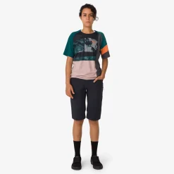 Outlet Rapha Women'S Printed Trail Technical T-Shirt Pistachio/Orange