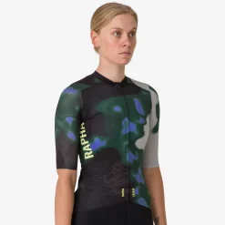 Sale Rapha Women'S Pro Team Aero Jersey - Equilibrium Graystone/Deep Olive Green