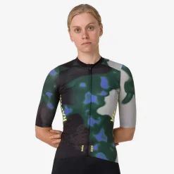 Sale Rapha Women'S Pro Team Aero Jersey - Equilibrium Graystone/Deep Olive Green