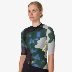 Sale Rapha Women'S Pro Team Aero Jersey - Equilibrium Graystone/Deep Olive Green