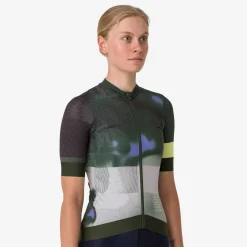 Discount Rapha Women'S Pro Team Aero Jersey - Equilibrium Graystone/Deep Olive Green