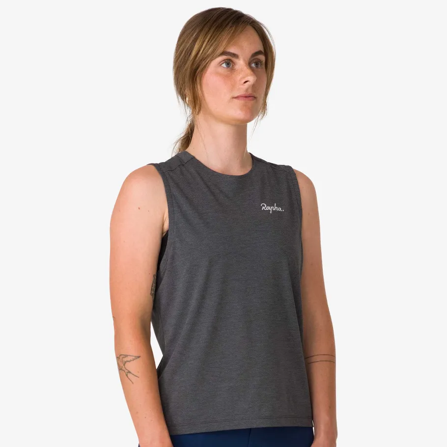 Discount Rapha Women'S Trail Tank Black/Light Grey